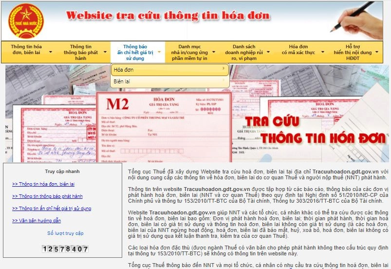 Tra cứu hóa đơn điện tử