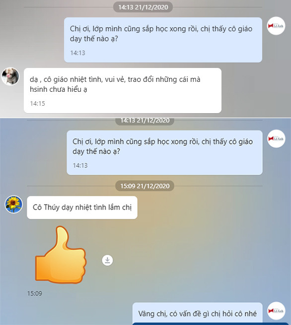 Phản hồi học viên khóa học kế toán online tại trung tâm Lê Ánh