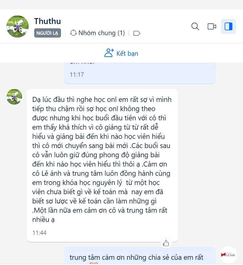 Phản hồi học viên