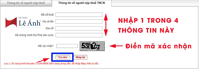 Tra cứu mã số thuế cá nhân