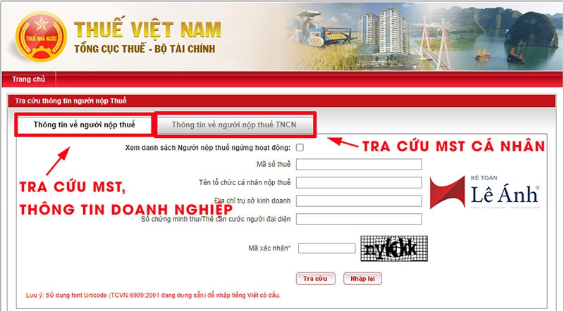 Tra cứu mã số thuế