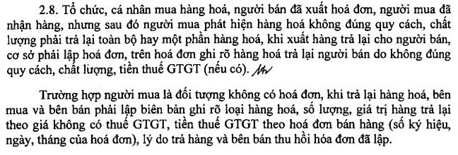 Cách viết hóa đơn điện tử hàng bán bị trả lại