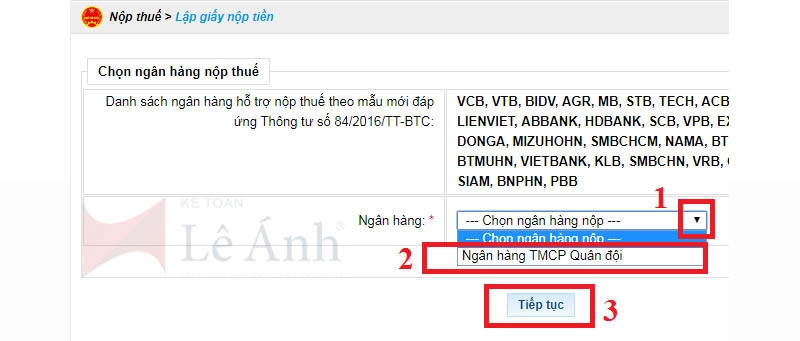 giấy nộp tiền