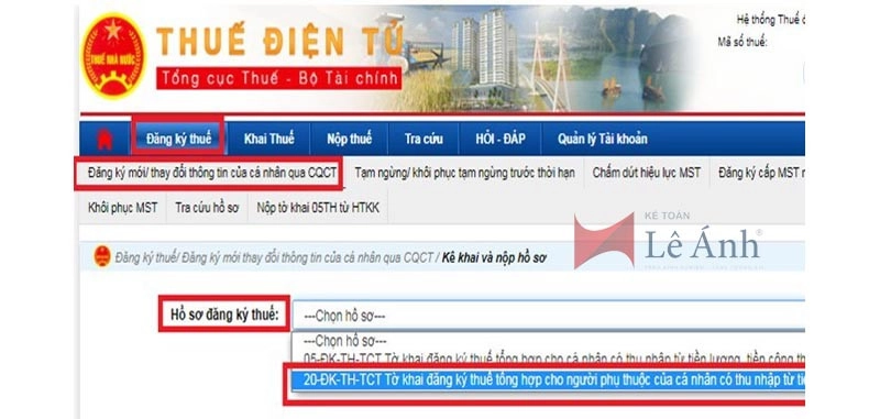 Hồ sơ đăng ký giảm trừ gia cảnh