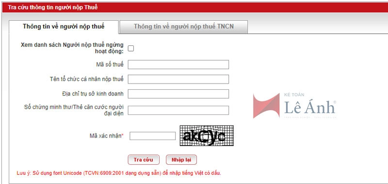 Tra cứu người phụ thuộc giảm trừ gia cảnh