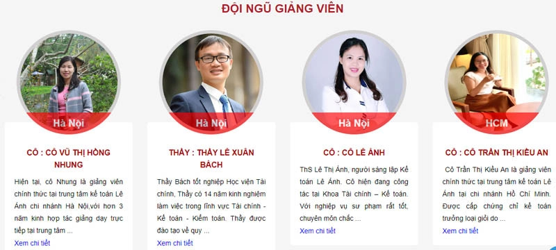 giảng viên kế toán Lê Ánh tại hải dương