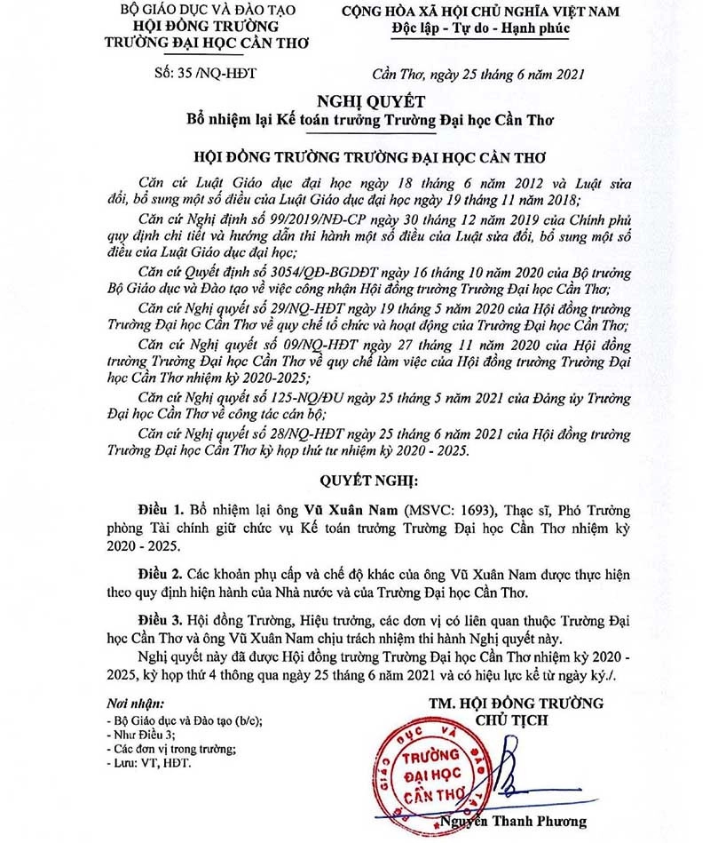 Mẫu quyết định bổ nhiệm kế toán trưởng đơn vị hành chính sự nghiệp