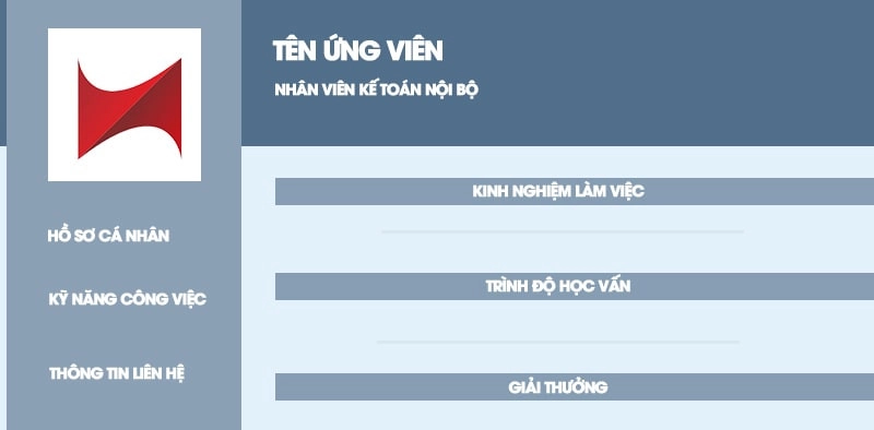 Mẫu CV kế toán nội bộ