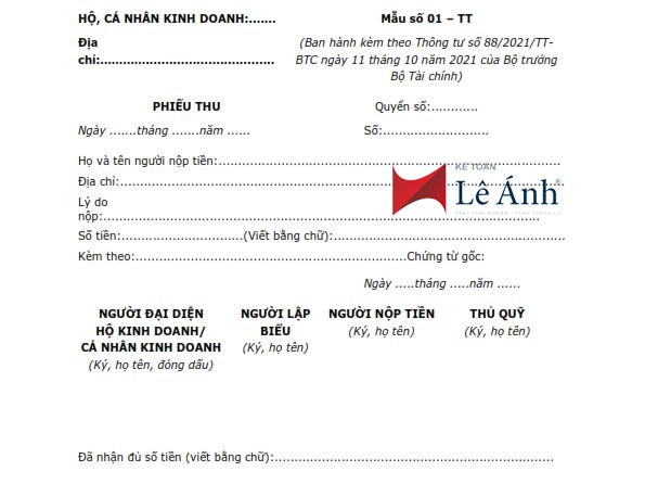 Phiếu thu TT88
