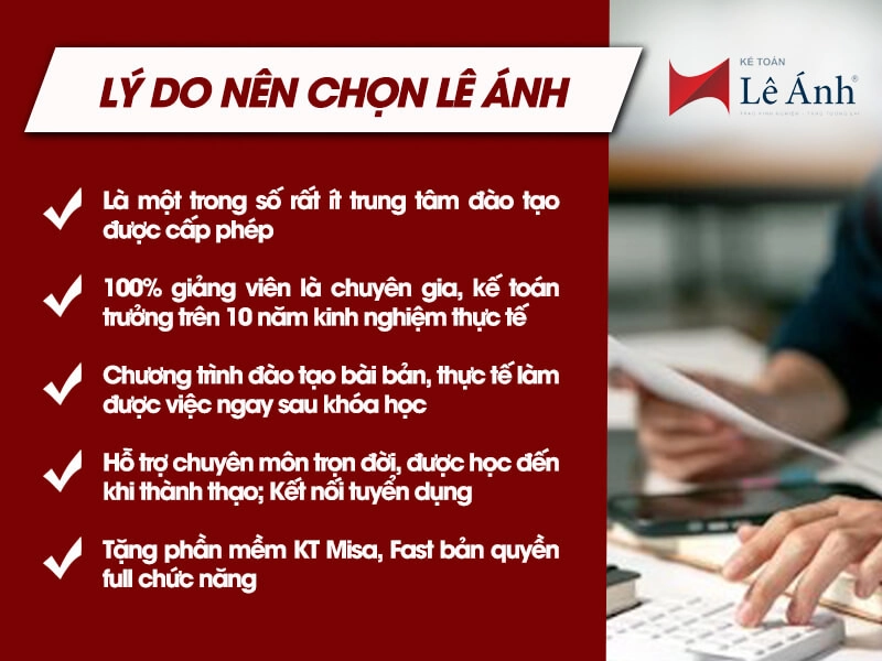 Lý do nên chọn khóa học kế toán cho người mới bắt đầu tại Lê Anh