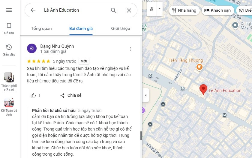 Phản hồi học viên về kế toán Lê Ánh
