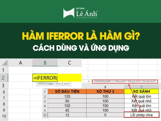 Cách dùng hàm IFERROR trong Excel