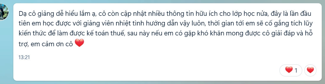 phản hồi C50T cô Xuân