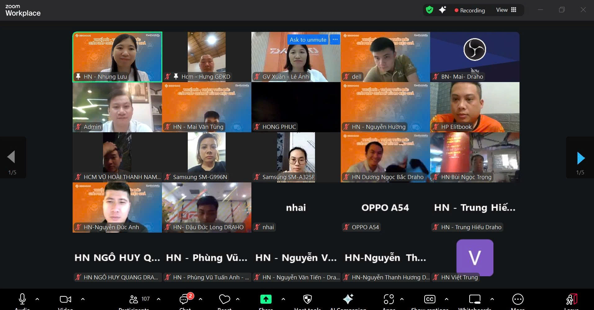 hội thảo trực tuyến Draho