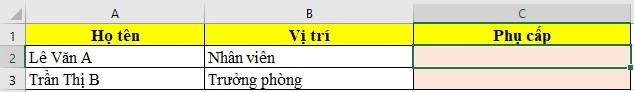 Bài tập hàm IF trong Excel
