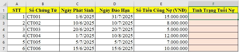 Bài tập hàm IF - Bài 6