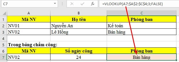 Bài tập Excel - Hàm Vlookup