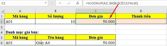 Bài tập Excel - Hàm Vlookup