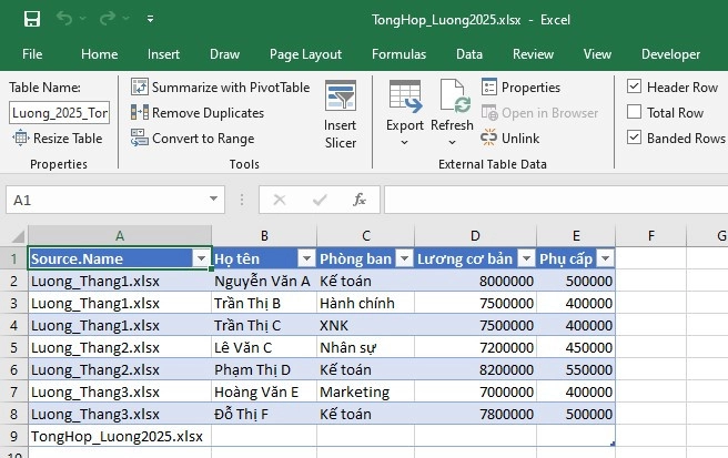 Cách gộp nhiều file Excel thành 1 file duy nhất