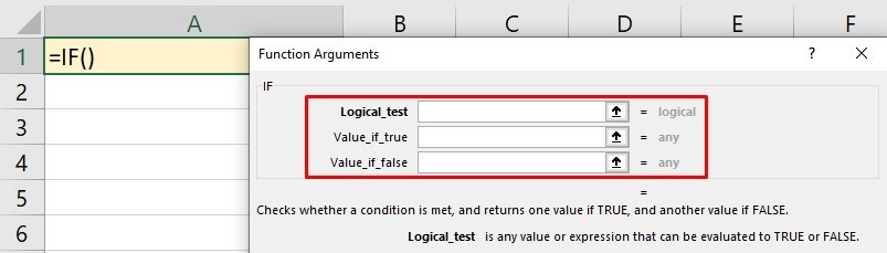 Cú pháp hàm IF trong Excel
