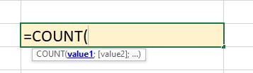 Hàm COUNT trong Excel