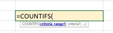 Hàm COUNTIFS trong Excel