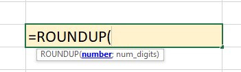 Hàm ROUNDUP trong Excel