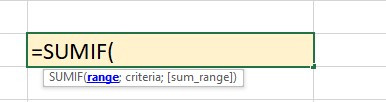Hàm SUMIF trong Excel