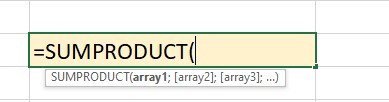 Hàm SUMPRODUCT trong Excel