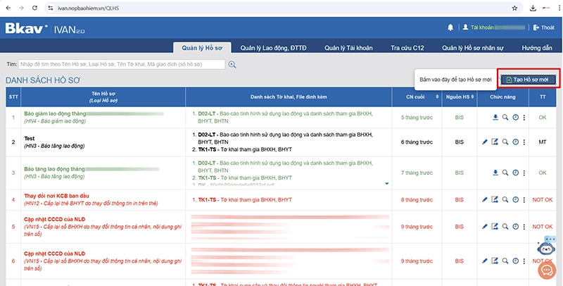 Quy trình báo tăng giảm BHXH