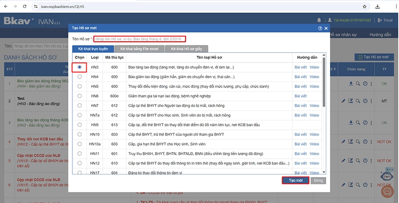 Quy trình báo tăng giảm BHXH