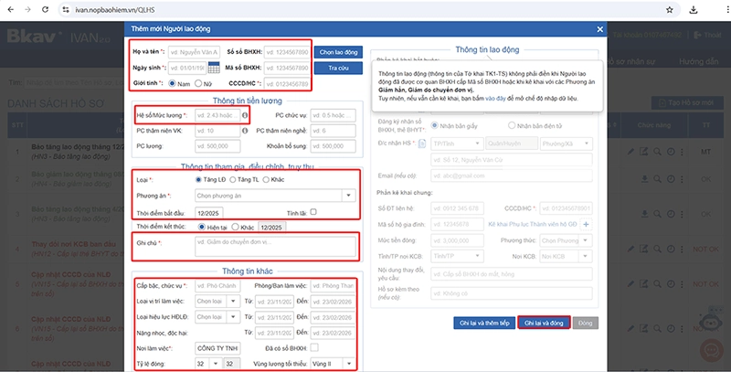 Quy trình báo tăng giảm BHXH