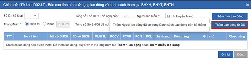 Quy trình báo tăng giảm BHXH