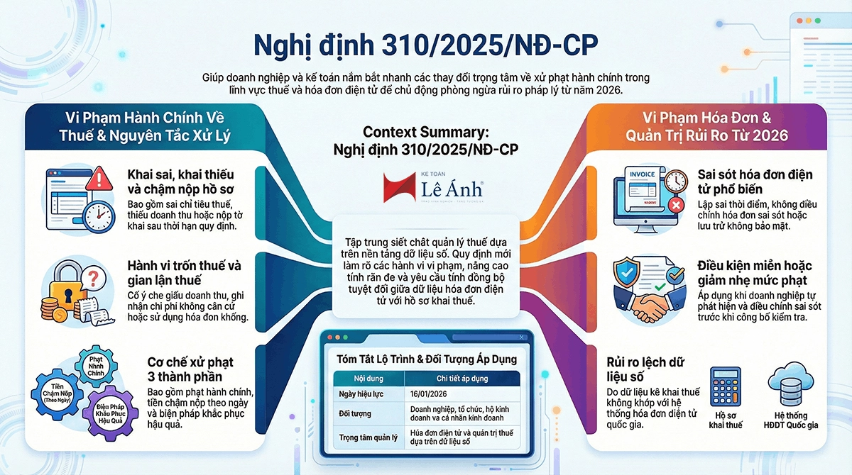 xử phạt thuế theo nghị định 310/2025/nd-cp