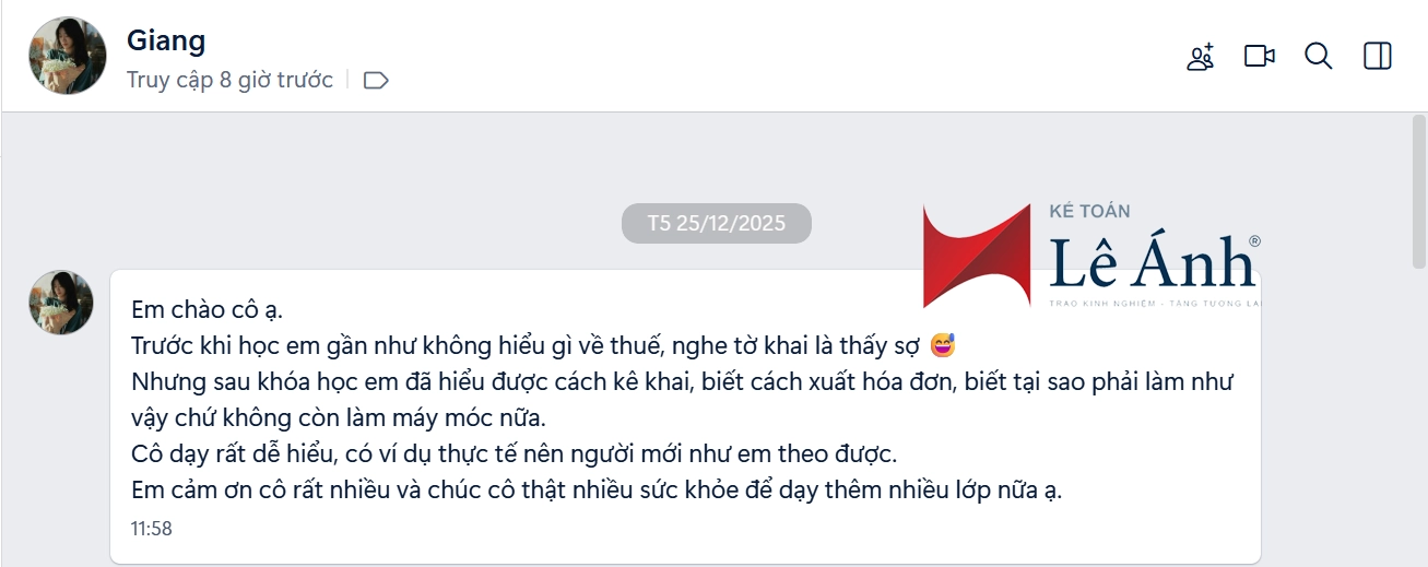 phản hòi học viên kế toán thuế