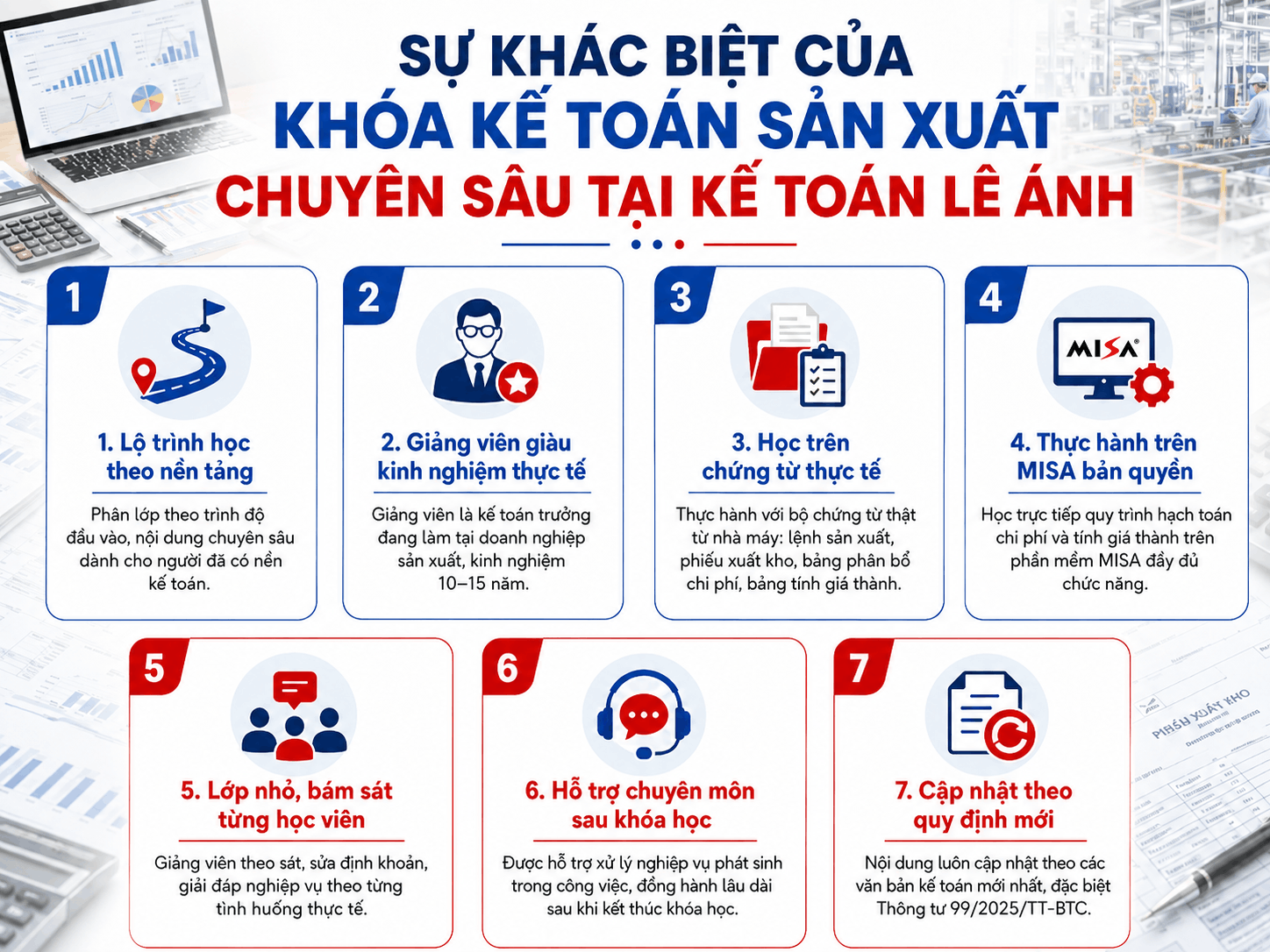 Sự Khác Biệt Của Khóa Kế Toán Sản Xuất Chuyên Sâu Tại Kế Toán Lê Ánh