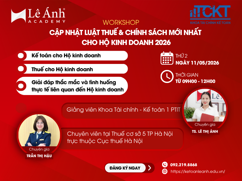 Workshop hộ kinh doanh PTIT - Kế toán Lê Ánh