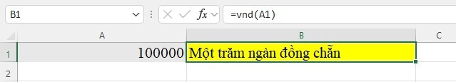 Cách đổi số thành chữ trong Excel bằng add-ins có hàm VND