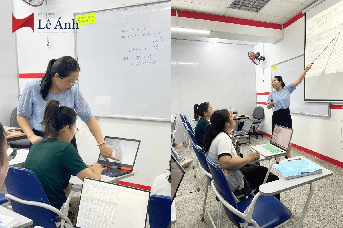 hình ảnh lớp thuế tại tphcm b23tn cô Ngần