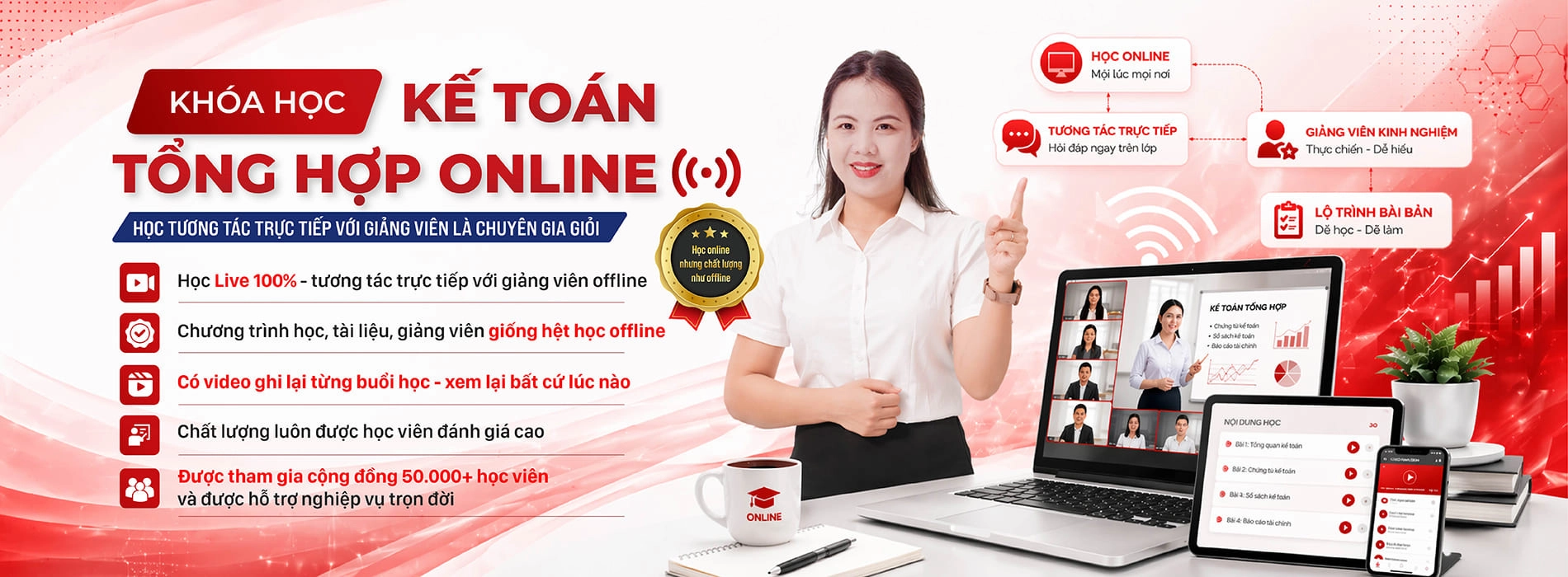 Khóa học Kế toán tổng hợp online tương tác trực tiếp
