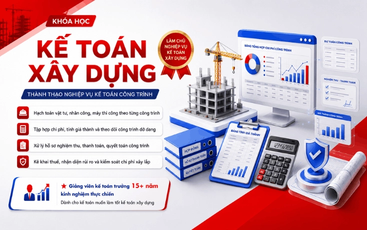 ảnh đại diện khóa học kế toán xây dựng