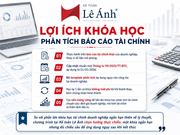 Lợi ích khóa học phân tích báo cáo tài chính