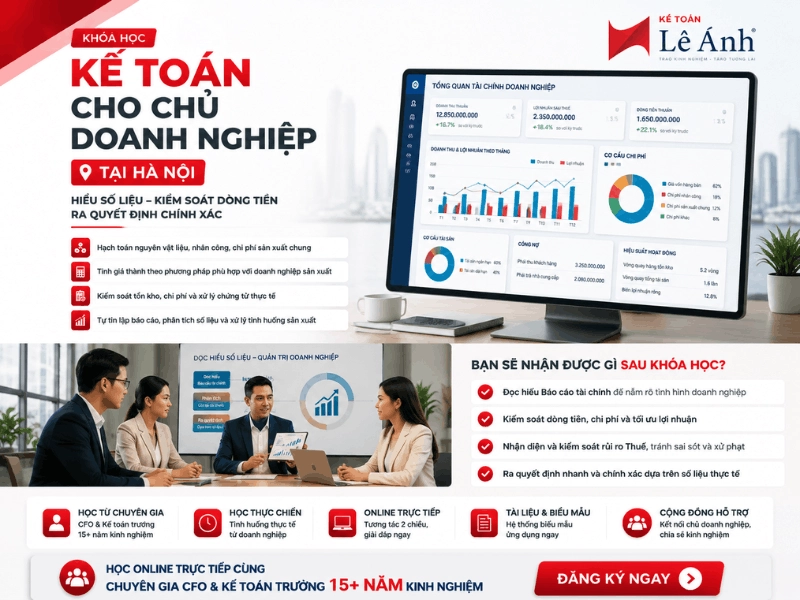 khóa học kế toán cho giám đốc