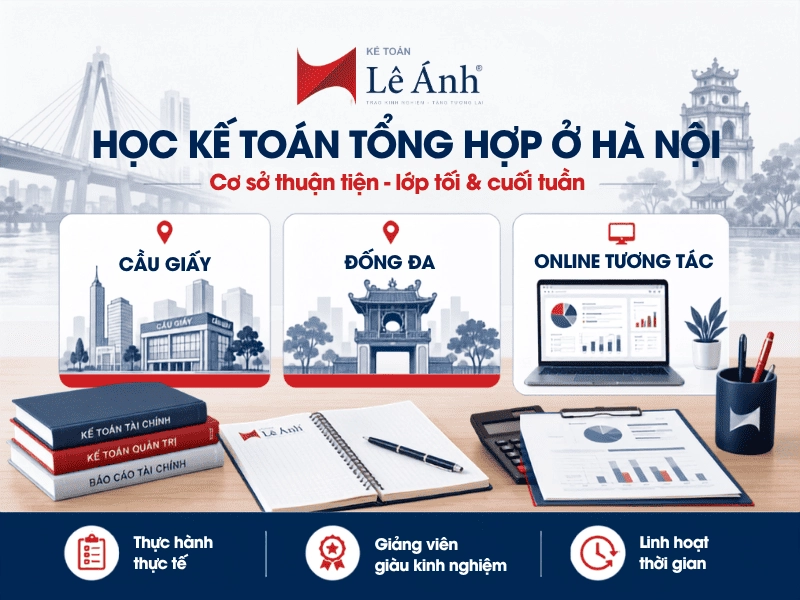 Lớp học kế toán tổng hợp tại Hà Nội