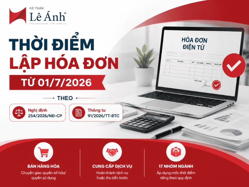 Thời điểm lập hóa đơn theo Nghị định 254/2026/NĐ-CP