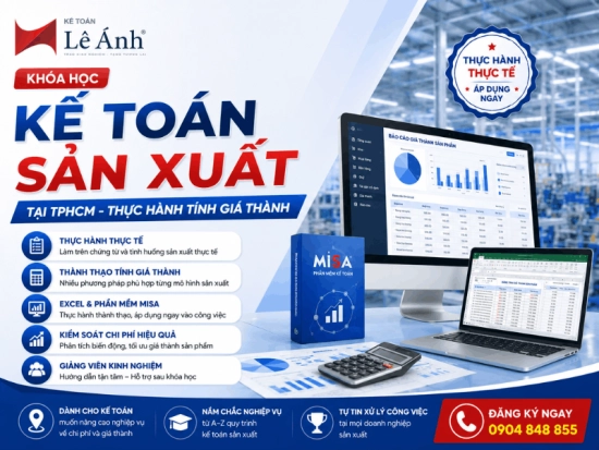 Khóa học kế toán sản xuất tại TPHCM