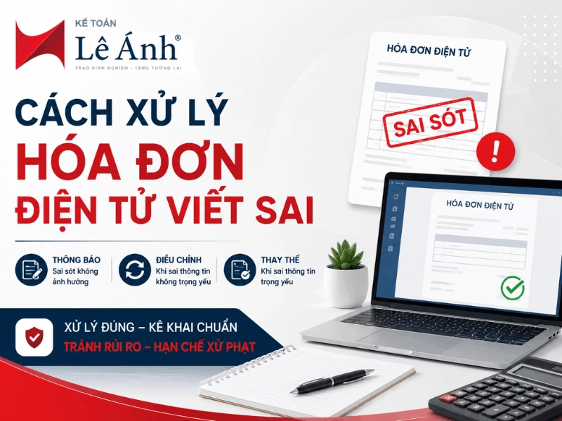 Cách xử lý hóa đơn điện tử viết sai bằng hình thức điều chỉnh, thay thế theo quy định mới