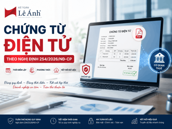 Chứng từ điện tử theo Nghị định 254/2026/NĐ-CP về thời điểm lập, phương thức và kết nối dữ liệu