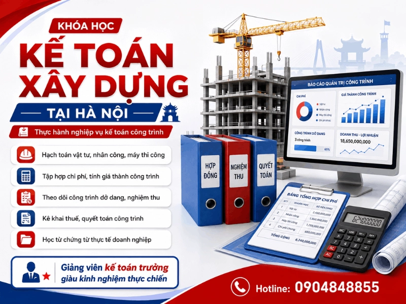 Khóa học kế toán xây dựng tại Hà Nội