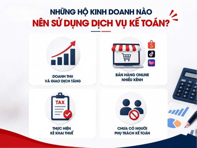 Những hộ kinh doanh nào nên sử dụng dịch vụ kế toán